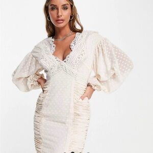 ASOS mini Cream Lace Dress size 4